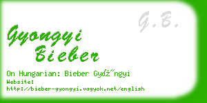 gyongyi bieber business card